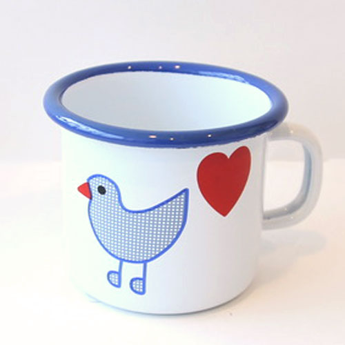 青い鳥 ホーロー マグカップ