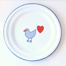 青い鳥 ホーロー お皿
