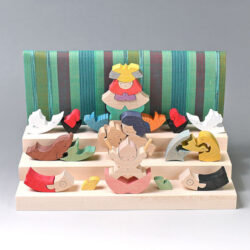 KK240G里山円武者三段飾り・普通垂幕【緑】